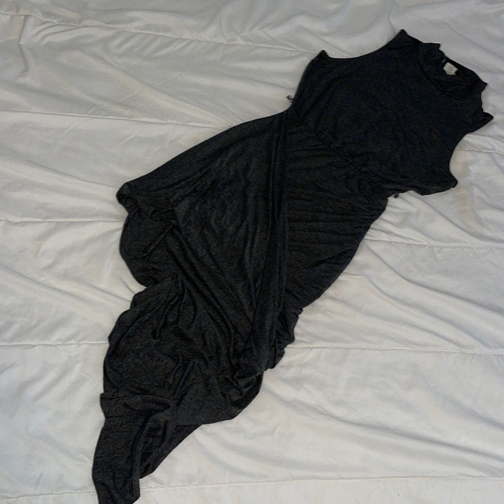 NWOT mini dress with angled wrap piece